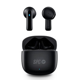 Spc Zion 2 Play Auriculares Bluetooth con Estuche de Carga, Autonomía 7h, Stick Corto 30mm, Negros